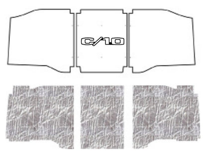 1962-1966 Chevrolet C10 Truck AcoustiHOOD Under Hood Liner Cover with Chevrolet and Bowtie Logo