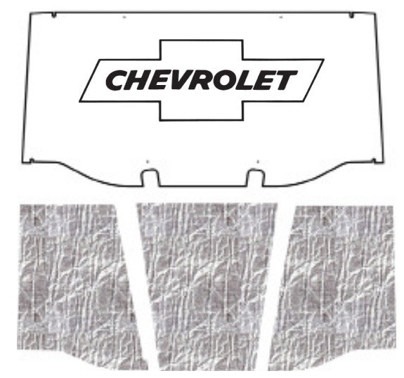 1969-1972 Chevrolet C10 Truck AcoustiHOOD Under Hood Liner Cover with Chevrolet and Bowtie Logo