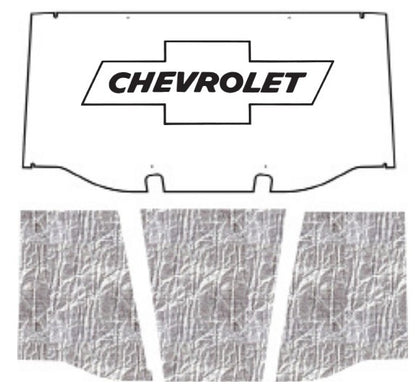 1969-1972 Chevrolet C10 Truck AcoustiHOOD Under Hood Liner Cover with Chevrolet and Bowtie Logo