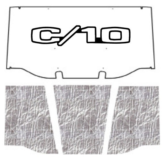 1969-1972 Chevrolet C10 Truck AcoustiHOOD Under Hood Liner Cover with Chevrolet and Bowtie Logo