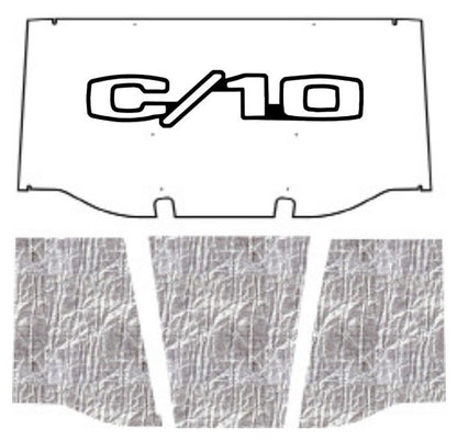 1969-1972 Chevrolet C10 Truck AcoustiHOOD Under Hood Liner Cover with Chevrolet and Bowtie Logo