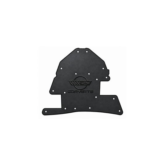Crossfire Induction Hoods for 1984 C4 Chevrolet Corvette Coupe, Corvette Flags and Script Logo Hood Liner & Insulation Kit by QuietRide