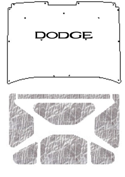 1981-1993 Dodge Truck AcoustiHood Under-Hood Insulation & Sound Barrier Kit With Dodge Script