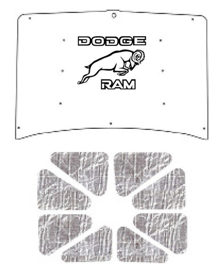 1981-1993 Dodge Truck AcoustiHood Under-Hood Insulation & Sound Barrier Kit With Dodge Script