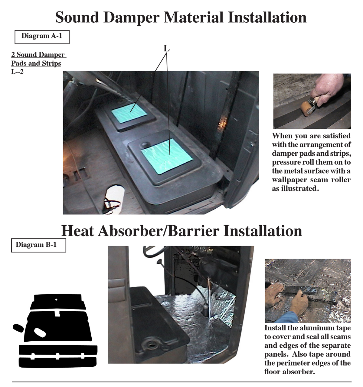 Supplier installation reference for FORD 3234-TAK: floor insulation patterns and placement. Original supplier diagrams and photos; follow the complete instruction sheet.