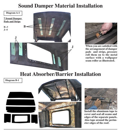 Supplier installation reference for FORD 3234-TAK: roof insulation patterns and placement. Original supplier diagrams and photos; follow the complete instruction sheet.