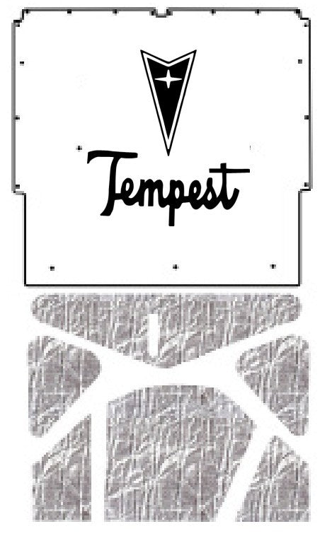 1965-66 Pontiac A-Body With Pontiac Logo And GTO Script AcoustiHood Cover Kit with HeatShield Insulation Panels