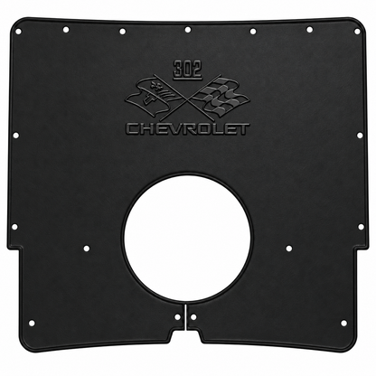 Induction Hoods for 1967-1969 Chevrolet Camaro Coupe, Convertible, Chevrolet 302 Engine Logo Hood Liner & Insulation Kit by QuietRide