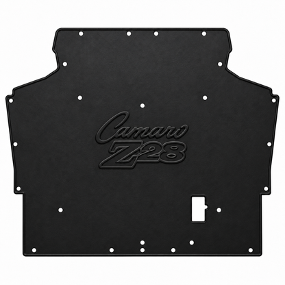 1975-1981 Chevrolet Camaro Coupe, Convertible, Camaro Z-28 Logo Hood Liner & Insulation Kit by QuietRide (GMF 7581C-CUHC-G-133)