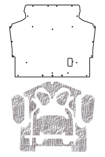 1975-81 Camaro F-Body AcoustiHood Cover Kit with Heatshield Panels and Installation Supplies