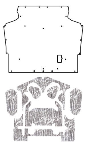 1975-81 Camaro AcoustiHood Cover Kit with Heatshield Panels and Installation Accessories