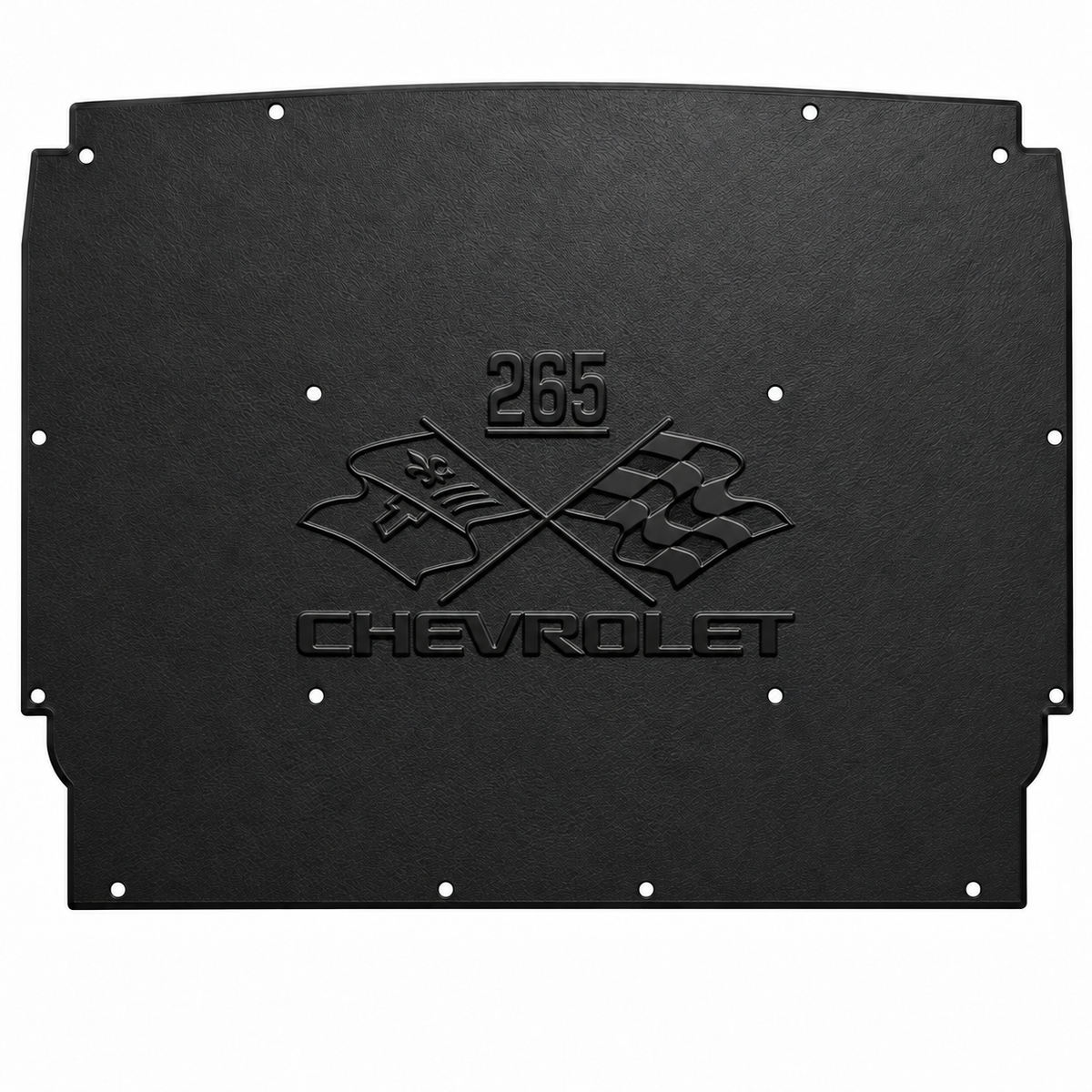 1962-1965 Chevrolet Nova Sedan, Coupe, Station Wagon, Convertible, Chevrolet 265 Engine Logo Hood Liner & Insulation Kit by QuietRide
