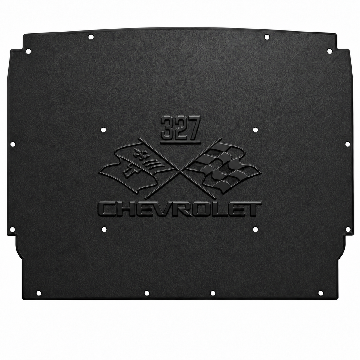 1962-1965 Chevrolet Nova Sedan, Coupe, Station Wagon, Convertible, Chevrolet 327 Engine Logo Hood Liner & Insulation Kit by QuietRide