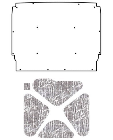 1962-65 Chevy Nova AcoustiHood Under Hood Cover Kit with Heatshield Panels and Installation Accessories