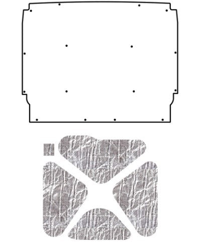 1962-65 Chevy Nova AcoustiHood Under Hood Cover Kit, Chevrolet 396 Engine Logo