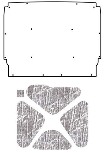 1962-65 Nova AcoustiHood Cover Kit with Heatshield Panels and Installation Accessories