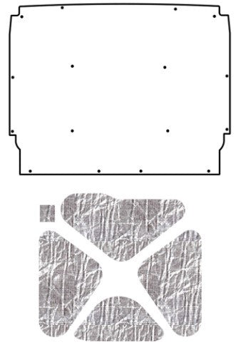 1962-1965 Nova AcoustiHood Cover Kit with Heatshield Panels and Adhesives