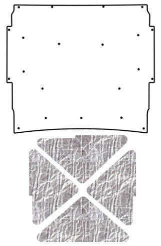 1966-67 Nova AcoustiHood Under Hood Cover Kit with Heatshield Panels and Installation Accessories, Chevrolet 283 Engine Logo