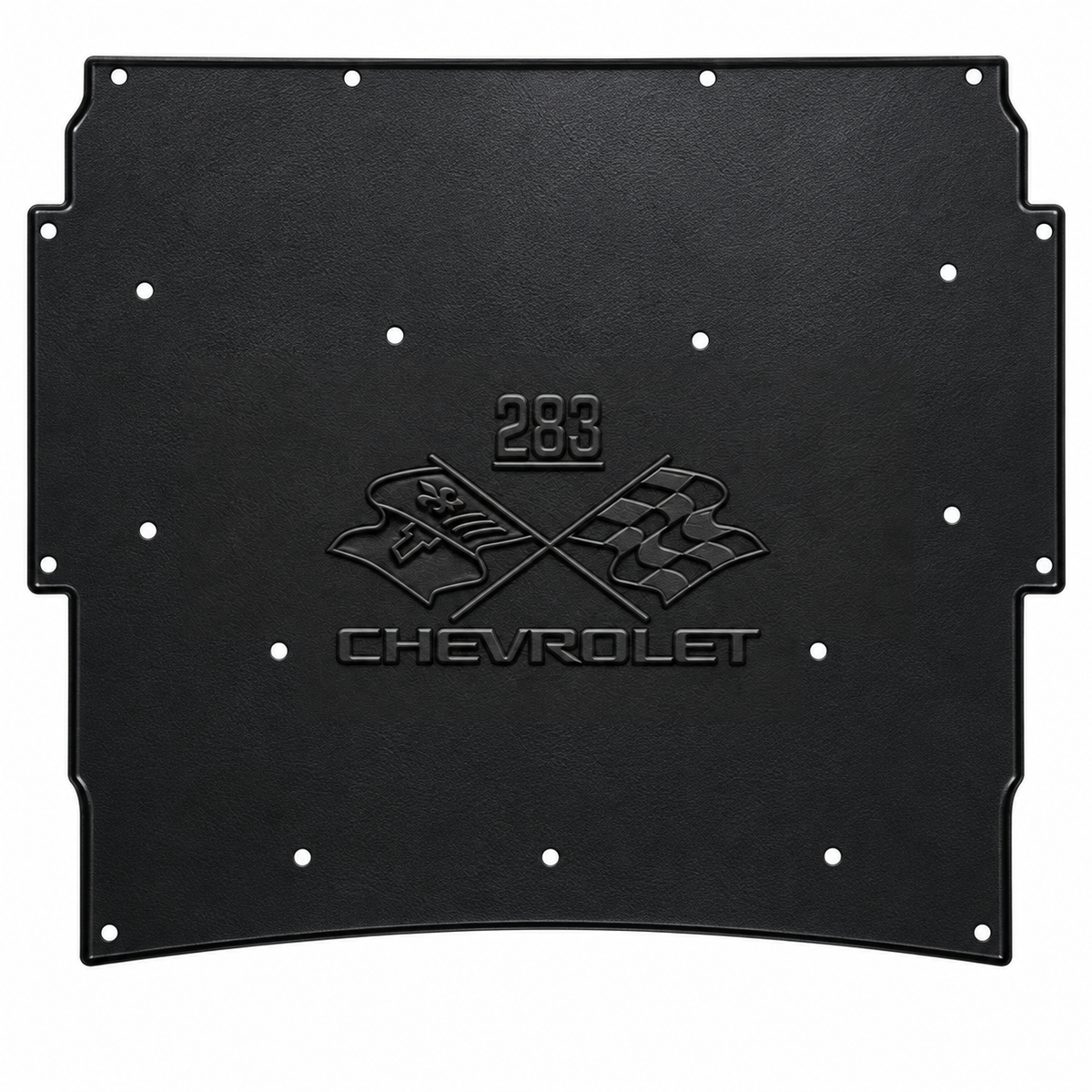 1966-1967 Chevrolet Chevy II and Nova Sedan, Hardtop Coupe, Station Wagon, Convertible, Chevrolet 283 Engine Logo Hood Liner & Insulation Kit by QuietRide