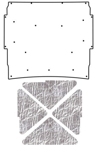 1966-67 Nova AcoustiHood Under Hood Cover Kit with Heatshield Panels and Installation Accessories, Chevrolet 327 Engine Logo