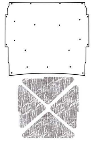 1966-67 Nova AcoustiHood Under Hood Cover Kit with Heatshield Panels and Adhesives