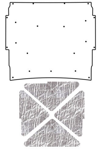 1966-67 Chevrolet Nova AcoustiHood Cover Kit - Includes Heatshield Panels, Mounting Pins, Adhesive, Seam Tape, and Instructions