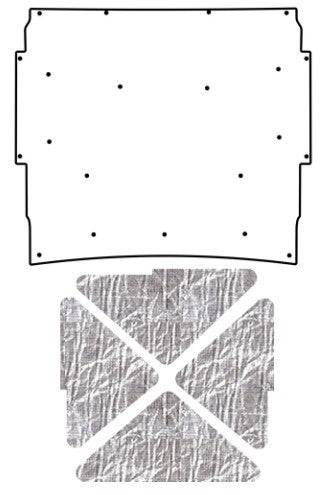 1966-67 Nova AcoustiHood Cover Kit with Heatshield Panels, Mounting Pins, Adhesive & Seam Tape