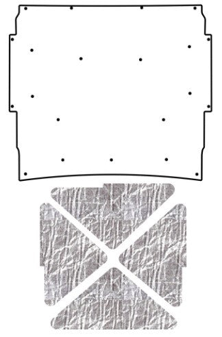 1966-67 Nova AcoustiHood Cover Kit with Heatshield Panels and Accessories