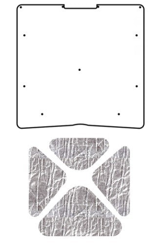 1968-72 Nova AcoustiHood Cover Kit with G - Heatshield Panels, Adhesive, and Installation Instructions