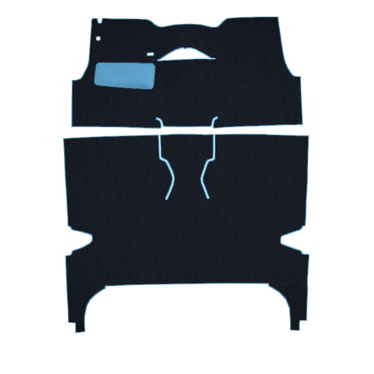 1956 Chevrolet Bel Air 4DR Hardtop Bucket Seat Daytona Replacement Carpet Kit - 2-Piece - product image