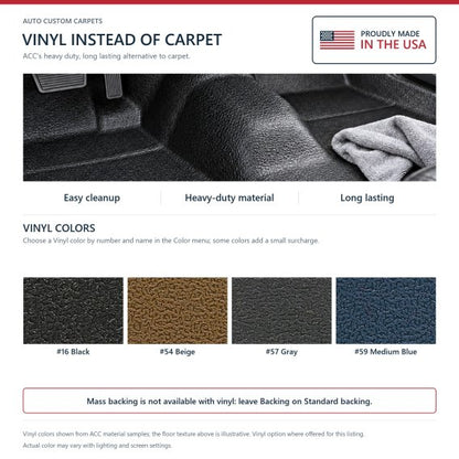 ACC vinyl flooring option instead of carpet: heavy duty, long lasting, easy cleanup, with the 4 v...