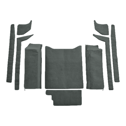 1987-1995 Jeep Wrangler Cargo Area Cutpile Molded Replacement Carpet Kit - 10-Piece - product image