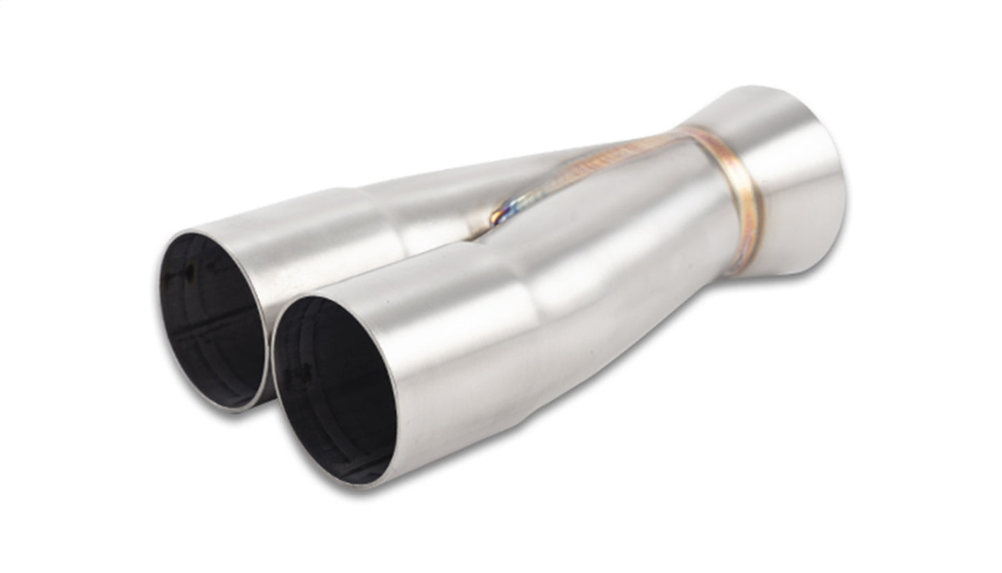 Vibrant Performance 10365 2-1 304 Stainless Steel Merge Collector 1.875 in. Inlet I.D.; 2.50 in. Outlet O.D.; 7.75 in. Overall Length