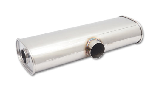 Vibrant Performance Transverse Oval Universal Muffler, 2.50" side inlet x dual 2.25" outlets