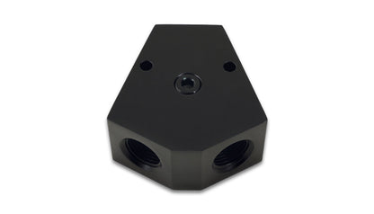 Vibrant Performance Billet Y Block with 1/8" NPT Port; Size: 3/8" NPT x dual 3/8" NPT