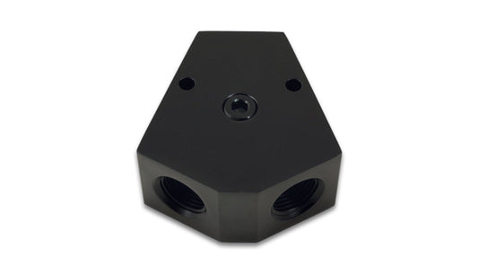 Vibrant Performance Billet Y Block with 1/8" NPT Port; Size: 3/8" NPT x dual 3/8" NPT