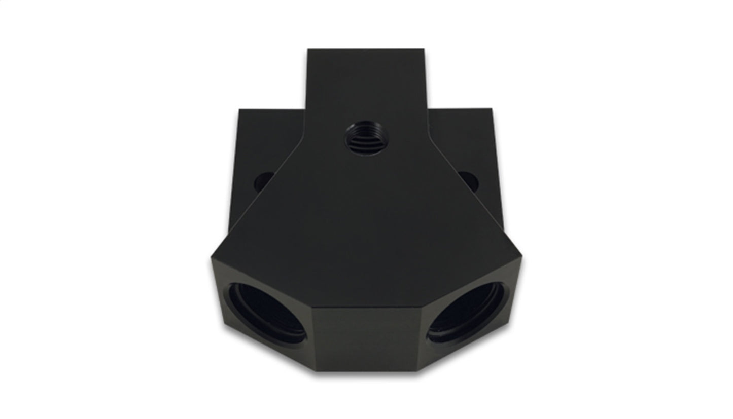Vibrant Performance 10893 Y Block Adapter 1/8 in. NPT Port; Single Size -8 ORB; Dual Size -8 ORB