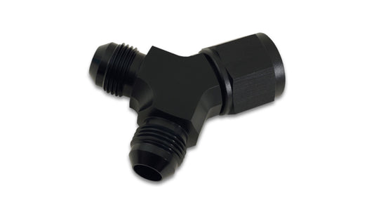 Vibrant Performance 10907 90 Degree Y Adapter -10 AN; Dual Male Size: -8 AN