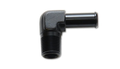 Vibrant Performance Male NPT to Hose Barb Adapter, 90 Degree; NPT Size: 1/8" Hose Size: 1/4"