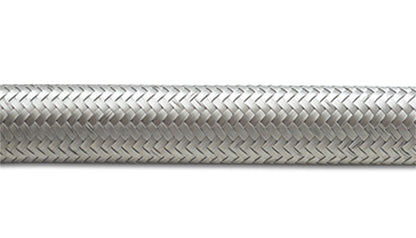 Vibrant Performance 2ft Roll of Stainless Steel Braided Flex Hose; AN Size: -8; Hose ID 0.44"