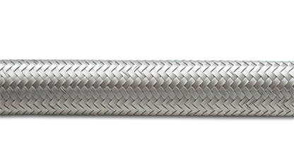 Vibrant Performance 10ft Roll of Stainless Steel Braided Flex Hose; AN Size: -6; Hose ID 0.34"