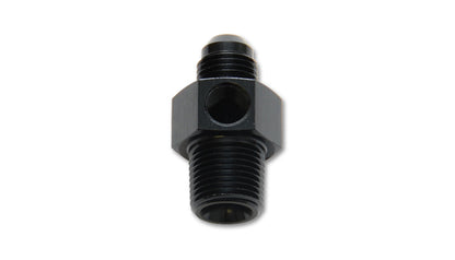 Vibrant Performance Male AN Flare to Male NPT Union Adapter with 1/8" NPT Port; Size: -8AN; 3/8" Male NPT