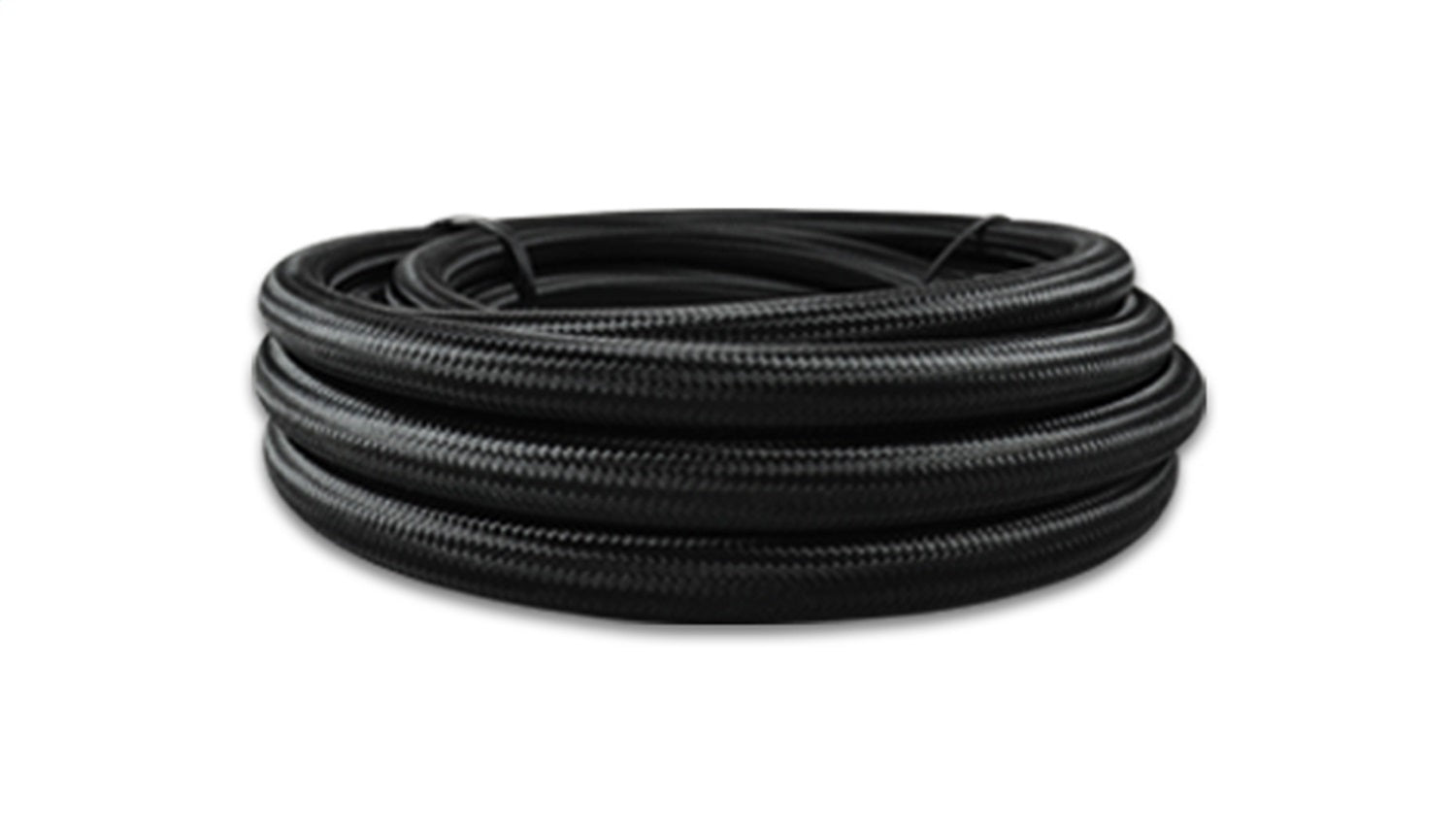 Vibrant Performance 10ft Roll of Black Nylon Braided Flex Hose with PTFE Liner; AN Size: -6