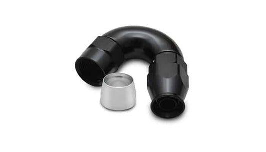 Vibrant Performance 150 Degree High Flow Hose End Fitting for PTFE Lined Hose, -8AN